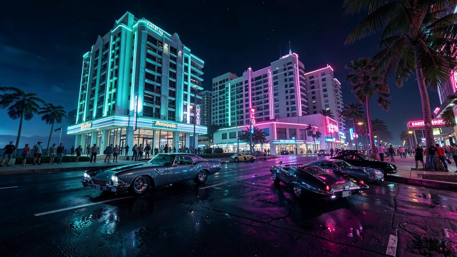 Ocean Drive night strip